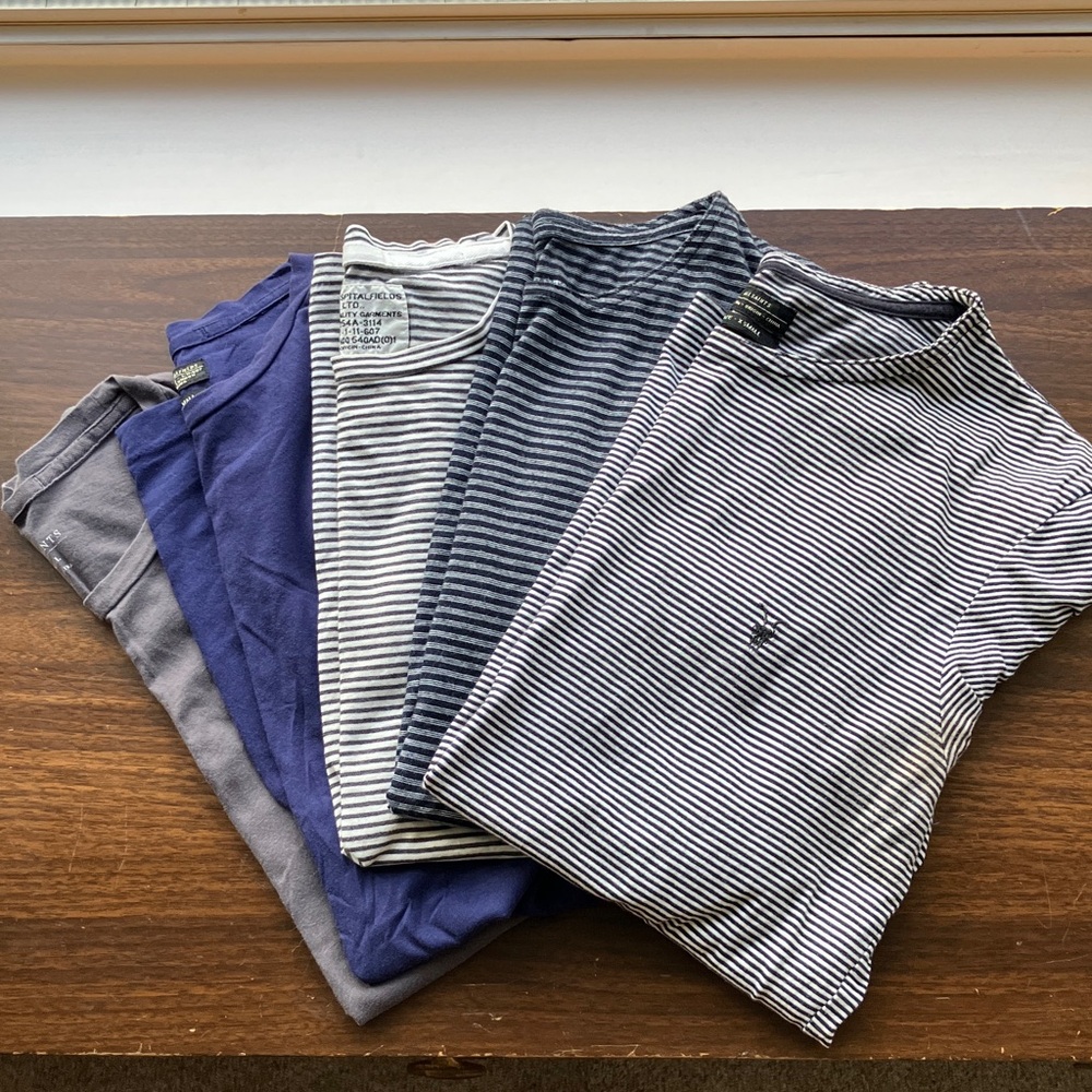 Bundle of 5 All Saint T-Shirts, Men’s XS, See Pics